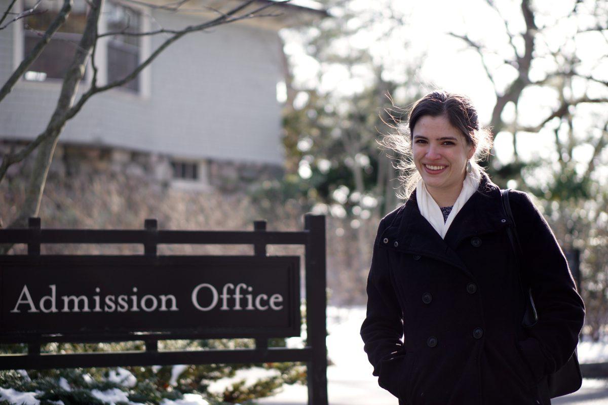 Admission Office student assistants like Chelsea Gell ’18 (pictured) share their
honest and personal experiences when recruiting prospective students. | Photo by Lien Dao '20, Assistant Photo Editor.